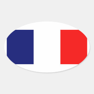 Franse vlag ovale sticker