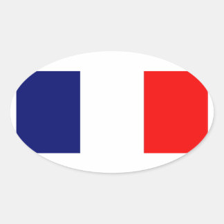 Franse vlag ovale sticker