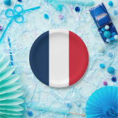 Franse vlag papieren bordje (Feest)