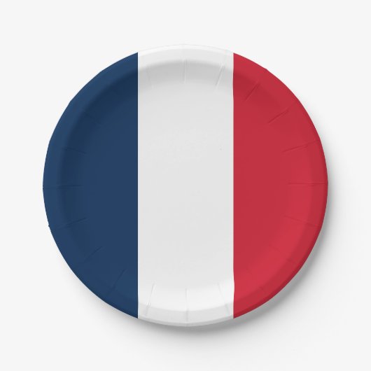 Franse vlag papieren bordje (Voorkant)