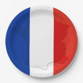 Franse vlag papieren bordje (Voorkant)