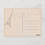 Franse vlag Parijs Eiffeltoren Vakantie reizen Briefkaart (Achterkant)