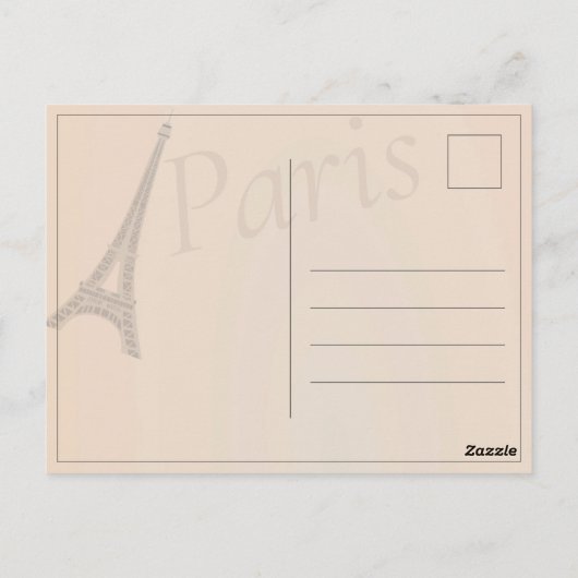 Franse vlag Parijs Eiffeltoren Vakantie reizen Briefkaart (Achterkant)
