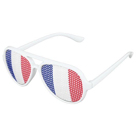 Franse vlag partij tinten | Franse trots Aviator Zonnebril (Gekanteld)