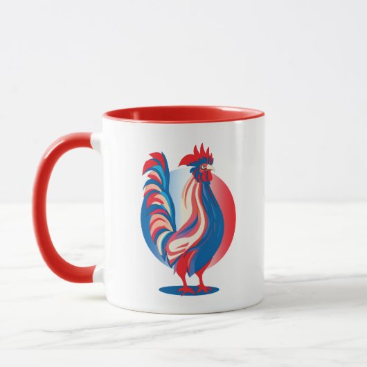 Franse vlag Patriotic Rooster Mok (Links)