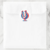 Franse vlag Patriotic Rooster Ronde Sticker (Tas)