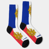 Franse vlag patriottisch , duurzaam frankrijk - pr sokken (Rechts)
