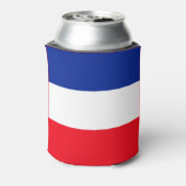 Franse vlag Patriottische kleuren internationaal r Blikjeskoeler (Blikje Achterkant)