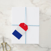 Franse vlag Patriottische kleuren internationaal r Cadeaulabel (Met Touw)