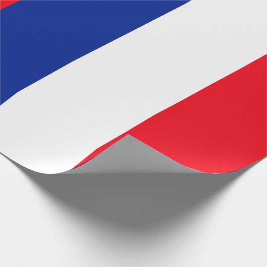 Franse vlag Patriottische kleuren internationaal r Cadeaupapier (Hoek)