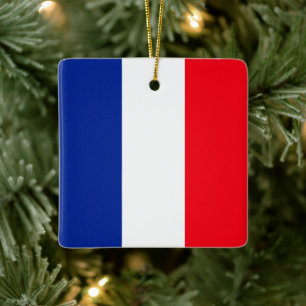 Franse vlag Patriottische kleuren internationaal r Keramisch Ornament
