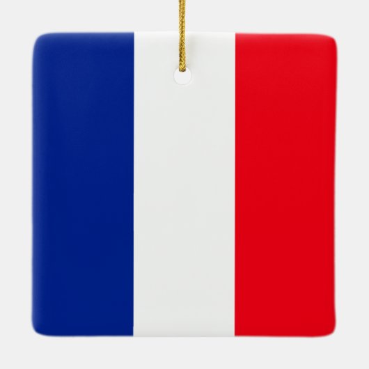 Franse vlag Patriottische kleuren internationaal r Keramisch Ornament (Achterkant)