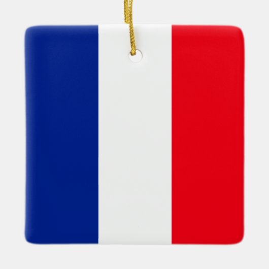 Franse vlag Patriottische kleuren internationaal r Keramisch Ornament (Voorkant)