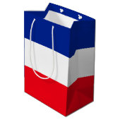 Franse vlag Patriottische kleuren internationaal r Medium Cadeauzakje (Achterkant Gekanteld)