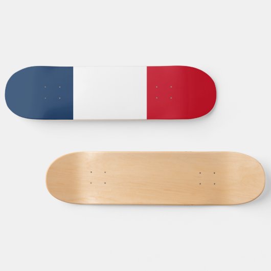 Franse vlag persoonlijk skateboard (Horizontaal)