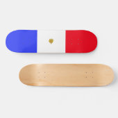 Franse vlag persoonlijk skateboard (Horizontaal)