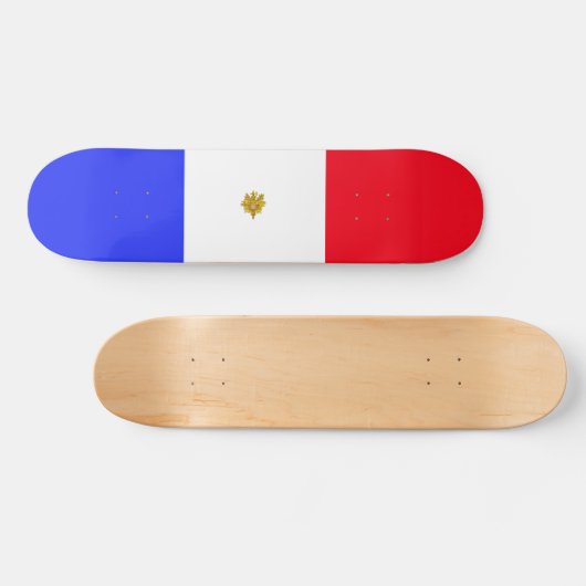 Franse vlag persoonlijk skateboard (Horizontaal)
