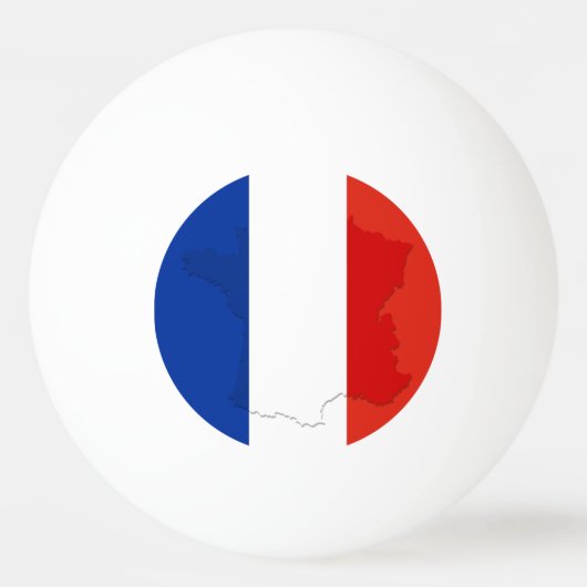 Franse vlag pingpongbal (Voorkant)