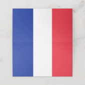 Franse vlag plaatskaartje (Buitenkant ongevouwen)