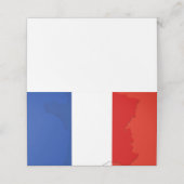 Franse vlag plaatskaartje (Buitenkant ongevouwen)