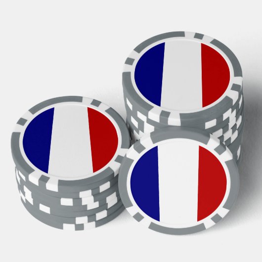 Franse vlag poker chips (Opstapeling)
