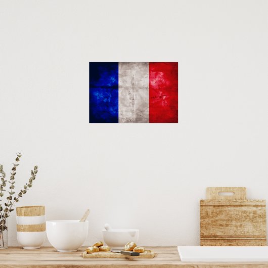 Franse vlag poster (Keuken)