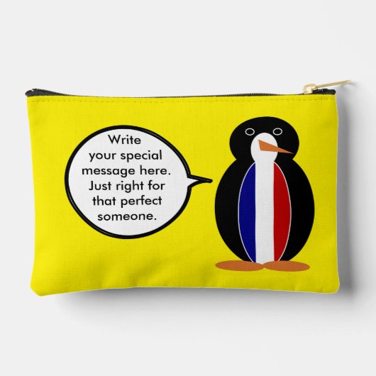 Franse vlag praten Ms Penguin gepersonaliseerd Etui (Achterkant)