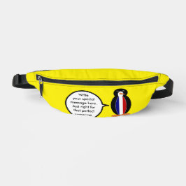 Franse vlag praten Ms Penguin gepersonaliseerd Heuptasje