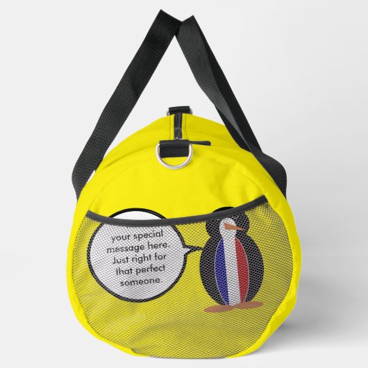 Franse vlag praten Ms Penguin gepersonaliseerd Plunjezak (Rechts)