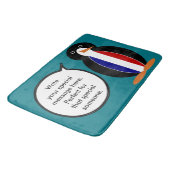 Franse Vlag Pratende Mevrouw Pinguïn Persoonlijk Badmat (Gekanteld)