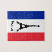 Franse vlag Puzzel, Eiffeltoren, Vakantie, Frankri Legpuzzel (Horizontaal)
