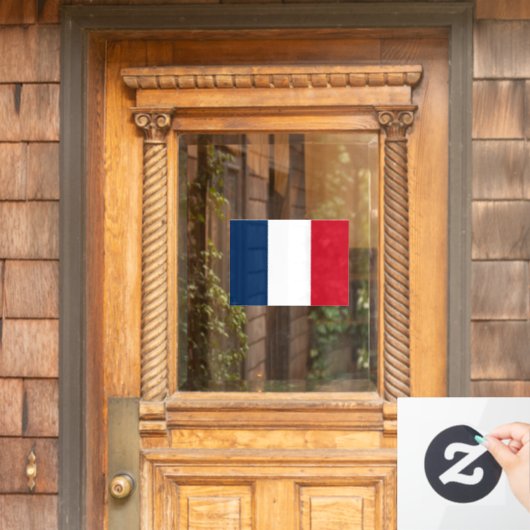 Franse vlag raamsticker (Huis Deur)