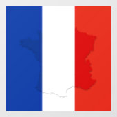 Franse vlag raamsticker (Vel)