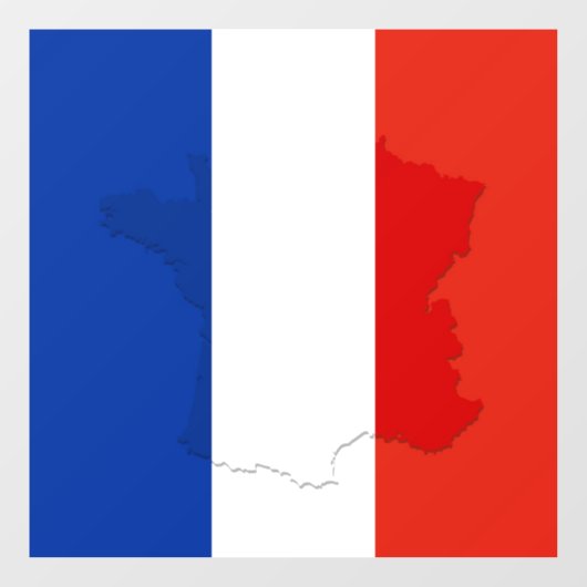 Franse vlag raamsticker (Vel)