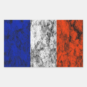franse vlag rechthoekige sticker