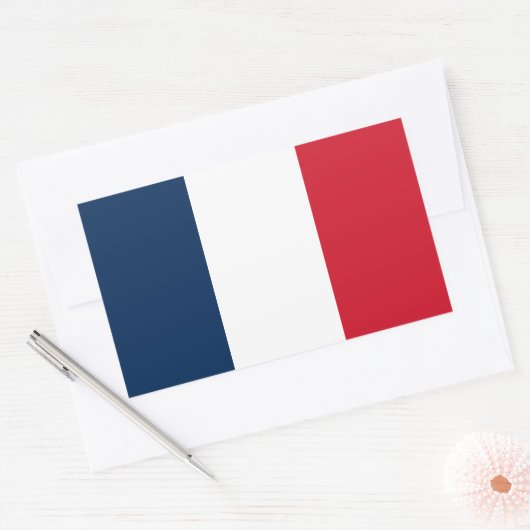 Franse vlag rechthoekige sticker (Envelop)