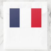 Franse vlag rechthoekige sticker (Tas)