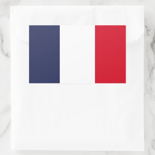 Franse vlag rechthoekige sticker (Tas)