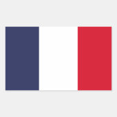 Franse vlag rechthoekige sticker (Voorkant)