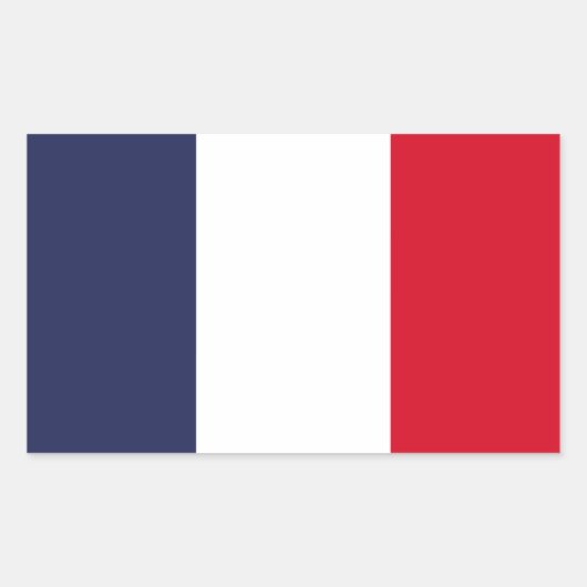 Franse vlag rechthoekige sticker (Voorkant)