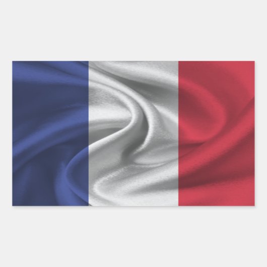 Franse vlag rechthoekige sticker (Voorkant)
