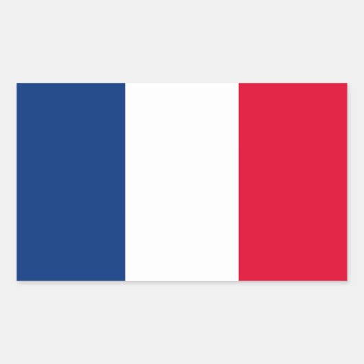Franse vlag rechthoekige sticker (Voorkant)
