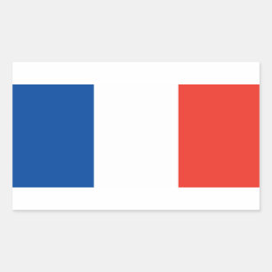 Franse vlag rechthoekige sticker