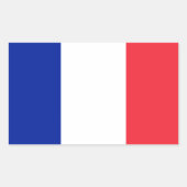 Franse vlag rechthoekige sticker (Voorkant)