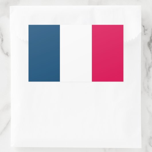 Franse vlag rechthoekige sticker (Tas)