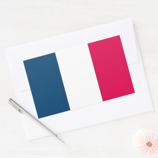 Franse vlag rechthoekige sticker (Envelop)