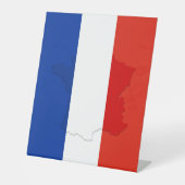 Franse vlag reclamebord met voetstuk (Voorkant)