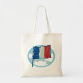 Franse vlag Red White Blue Canvas tas (Voorkant)