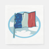Franse vlag Red White Blue Napkins Servet (Voorkant)