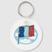 Franse vlag Red White Blue Sleutelhanger (Voorkant)
